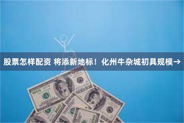 股票怎样配资 将添新地标！化州牛杂城初具规模→