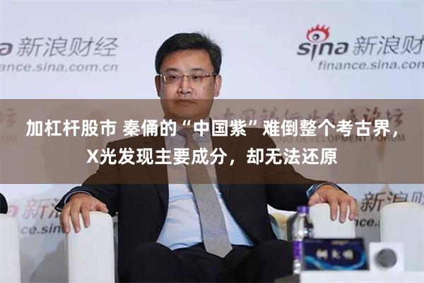 加杠杆股市 秦俑的“中国紫”难倒整个考古界，X光发现主要成分，却无法还原