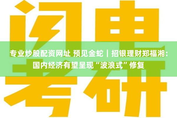 专业炒股配资网址 预见金蛇｜招银理财郑福湘：国内经济有望呈现“波浪式”修复