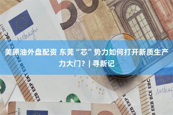 美原油外盘配资 东莞“芯”势力如何打开新质生产力大门？| 寻新记