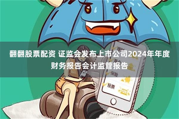 翻翻股票配资 证监会发布上市公司2024年年度财务报告会计监管报告