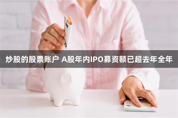 炒股的股票账户 A股年内IPO募资额已超去年全年